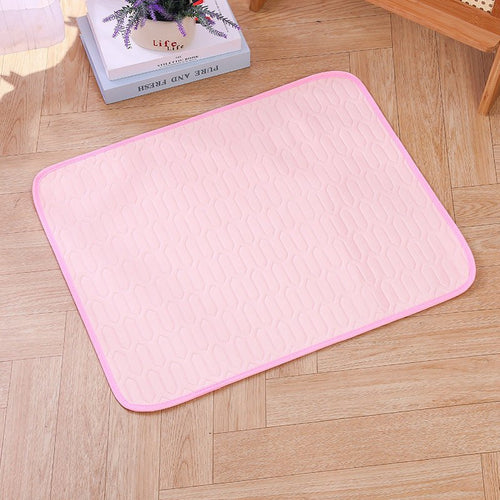 Premium zelfkoelende hondenmat van MyBreezyPaws in roze met extra zachte latexvulling, 100 × 70 cm